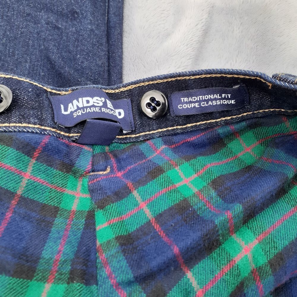 Lands' End Square Rigger Flannel Lined Men's Jeans Size 38, 26.25" Inseam NWOT - Picture 5 of 12